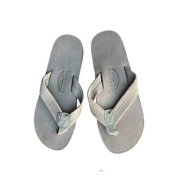 Rainbow Sandals Men's 301 ALTS Leather Flip Flops Tan Brown, Size (7.5-8.5) - Picture 5 of 5